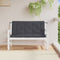 vidaXL - Tuinbankkussens - 2 - st - 120x50x7 - cm - stof - gemêleerd - antracietkleur