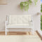 vidaXL - Tuinbankkussens - 2 - st - 120x50x7 - cm - stof - gemêleerd - crèmekleurig
