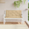 vidaXL - Tuinbankkussens - 2 - st - 120x50x7 - cm - stof - gemêleerd - beige
