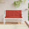 vidaXL - Tuinbankkussens - 2 - st - 120x50x7 - cm - stof - gemêleerd - rood