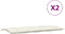 vidaXL - Tuinbankkussens - 2 - st - 120x50x7 - cm - stof - gemêleerd - crèmekleurig