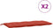 vidaXL - Tuinbankkussens - 2 - st - 120x50x7 - cm - stof - gemêleerd - rood
