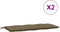 vidaXL - Tuinbankkussens - 2 - st - 120x50x7 - cm - stof - gemêleerd - taupe