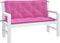 vidaXL - Tuinbankkussens - 2 - st - 120x50x7 - cm - stof - roze