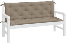 vidaXL - Tuinbankkussens - 2 - st - 150x50x7 - cm - oxford - stof - taupe