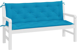 vidaXL - Tuinbankkussens - 2 - st - 150x50x7 - cm - oxford - stof - lichtblauw