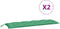 vidaXL - Tuinbankkussens - 2 - st - 150x50x7 - cm - oxford - stof - groen