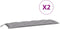 vidaXL - Tuinbankkussens - 2 - st - 150x50x7 - cm - oxford - stof - grijs