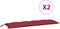 vidaXL - Tuinbankkussens - 2 - st - 150x50x7 - cm - oxford - stof - wijnrood
