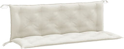 vidaXL - Tuinbankkussens - 2 - st - 150x50x7 - cm - stof - gemêleerd - crèmekleurig