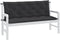 vidaXL - Tuinbankkussens - 2 - st - 150x50x7 - cm - stof - gemêleerd - antracietkleur
