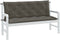 vidaXL - Tuinbankkussens - 2 - st - 150x50x7 - cm - stof - gemêleerd - donkergrijs