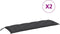 vidaXL - Tuinbankkussens - 2 - st - 150x50x7 - cm - stof - gemêleerd - antracietkleur