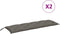 vidaXL - Tuinbankkussens - 2 - st - 150x50x7 - cm - stof - gemêleerd - donkergrijs