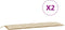 vidaXL - Tuinbankkussens - 2 - st - 180x50x7 - cm - oxford - stof - beige