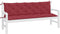vidaXL - Tuinbankkussens - 2 - st - 180x50x7 - cm - oxford - stof - wijnrood