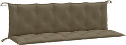 vidaXL - Tuinbankkussens - 2 - st - 180x50x7 - cm - stof - gemêleerd - taupe