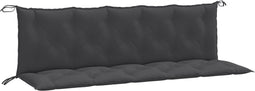 vidaXL - Tuinbankkussens - 2 - st - 180x50x7 - cm - stof - gemêleerd - antracietkleur