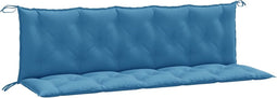vidaXL - Tuinbankkussens - 2 - st - 180x50x7 - cm - stof - gemêleerd - blauw