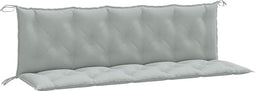 vidaXL - Tuinbankkussens - 2 - st - 180x50x7 - cm - stof - gemêleerd - lichtgrijs