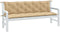vidaXL - Tuinbankkussens - 2 - st - 180x50x7 - cm - stof - gemêleerd - beige