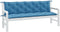 vidaXL - Tuinbankkussens - 2 - st - 180x50x7 - cm - stof - gemêleerd - blauw