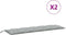 vidaXL - Tuinbankkussens - 2 - st - 180x50x7 - cm - stof - gemêleerd - lichtgrijs