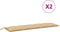 vidaXL - Tuinbankkussens - 2 - st - 180x50x7 - cm - stof - gemêleerd - beige