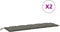 vidaXL - Tuinbankkussens - 2 - st - 180x50x7 - cm - stof - gemêleerd - donkergrijs