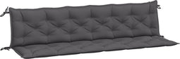 vidaXL - Tuinbankkussens - 2 - st - 200x50x7 - cm - oxford - stof - antracietkleurig