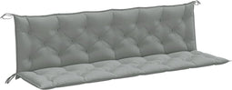 vidaXL - Tuinbankkussens - 2 - st - 200x50x7 - cm - stof - gemêleerd - lichtgrijs