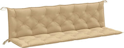 vidaXL - Tuinbankkussens - 2 - st - 200x50x7 - cm - stof - gemêleerd - beige