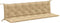 vidaXL - Tuinbankkussens - 2 - st - 200x50x7 - cm - stof - gemêleerd - beige