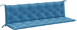 vidaXL - Tuinbankkussens - 2 - st - 200x50x7 - cm - stof - gemêleerd - blauw