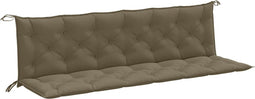 vidaXL - Tuinbankkussens - 2 - st - 200x50x7 - cm - stof - gemêleerd - taupe
