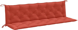 vidaXL - Tuinbankkussens - 2 - st - 200x50x7 - cm - stof - gemêleerd - rood