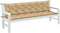 vidaXL - Tuinbankkussens - 2 - st - 200x50x7 - cm - stof - gemêleerd - beige