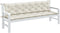 vidaXL - Tuinbankkussens - 2 - st - 200x50x7 - cm - stof - gemêleerd - crèmekleurig