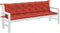 vidaXL - Tuinbankkussens - 2 - st - 200x50x7 - cm - stof - gemêleerd - rood