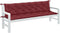 vidaXL - Tuinbankkussens - 2 - st - 200x50x7 - cm - stof - gemêleerd - wijnrood