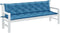vidaXL - Tuinbankkussens - 2 - st - 200x50x7 - cm - stof - gemêleerd - blauw