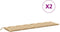 vidaXL - Tuinbankkussens - 2 - st - 200x50x7 - cm - stof - gemêleerd - beige