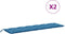 vidaXL - Tuinbankkussens - 2 - st - 200x50x7 - cm - stof - gemêleerd - blauw