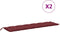 vidaXL - Tuinbankkussens - 2 - st - 200x50x7 - cm - stof - gemêleerd - wijnrood