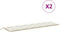 vidaXL - Tuinbankkussens - 2 - st - 200x50x7 - cm - stof - gemêleerd - crèmekleurig