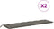 vidaXL - Tuinbankkussens - 2 - st - 200x50x7 - cm - stof - gemêleerd - donkergrijs