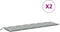 vidaXL - Tuinbankkussens - 2 - st - 200x50x7 - cm - stof - gemêleerd - lichtgrijs