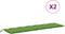 vidaXL - Tuinbankkussens - 2 - st - 200x50x7 - cm - stof - gemêleerd - groen