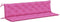 vidaXL - Tuinbankkussens - 2 - st - 200x50x7 - cm - stof - roze