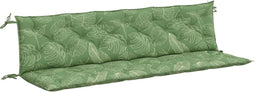 vidaXL - Tuinbankkussens - 2 - st - bladpatroon - 200x50x7 - cm - stof